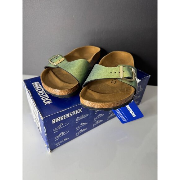 New Birkenstock Madrid Birko-Flor Graceful Gemm Gold Sandal 42 Women's US 11 - Picture 2 of 7